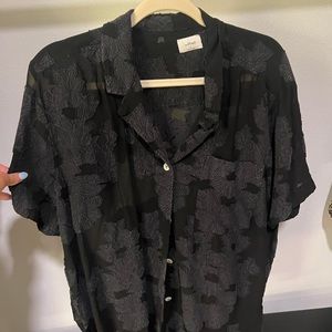 Sheer Short Sleeve Blouse